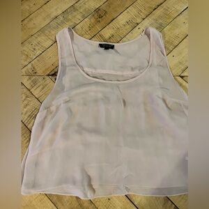 Topshop sheet pink sleeveless crop top